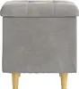 vidaXL Coffre de rangement en velours, gris clair, 40 x 40 Voir les images du produit 6
