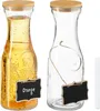 Lot de 2 carafes à eau Relaxdays, 1 litre, carafes en verre Voir les images du produit 1