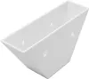 A white ceramic planter with three small indentations on its side. Produktbild-Vorschau