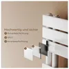 A diagram illustrating the layers of a white radiator, with text explaining the materials. Podgląd zdjęcia produktu
