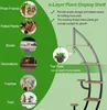 A marketing image showcasing a multi-tier plant stand with various items displayed on it, along with feature callouts. Náhľad obrázku produktu