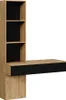 A modern desk with a bookshelf attached, shown against a white background. Podgląd zdjęcia produktu