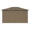 vidaXL Gartenzelt mit Vorhängen 4x3 m Taupe 180 g/m² Produktbild-Vorschau 3