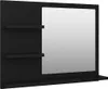 vidaXL Badspiegel Schwarz 60x10,5x45 cm Holzwerkstoff Produktbild-Vorschau 1