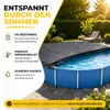 Telo copri piscina rotondo, nero – 200 g/m², telo solare Anteprima dell’immagine prodotto 4