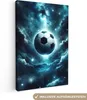 MuchoWow® - Leinwandbilder - Fußball - Galaxie - Raumfahrt Produktbild-Vorschau 1