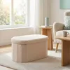 Relaxdays, panchina imbottita in tessuto tipo "teddy", con Anteprima dell’immagine prodotto 3