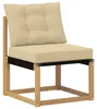 vidaXL Outdoor-Sofagarnitur mit Kissen 7 pcs Weiß und Beige Produktbild-Vorschau 4