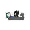 A diorama of Batman and the Joker on a brick ledge, with a gargoyle statue. Podgląd zdjęcia produktu