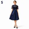 Dirndl Kleid Damen Lang, Trachtenkleid mit Schürze und Produktbild-Vorschau 1