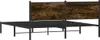 vidaXL Kovová postel bez matrace, kouřový dub 160x200 cm Náhled obrázku produktu 6