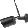 A black outdoor security camera with an antenna is mounted on a wall bracket, shown against a white background. Podgląd zdjęcia produktu