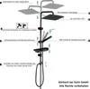 JOHO Colonna Doccia Nero Acciaio Inox Senza Miscelatore Anteprima dell’immagine prodotto 9