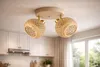 Luxolar LED Deckenlampe 2-flammig E27 Rattan Boho Produktbild-Vorschau 5