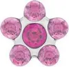 Studex Silver Light Rose Fuchsia Blumen Ohrringe, 5mm Produktbild-Vorschau 6