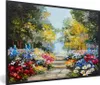 MuchoWow® Gerahmtes Poster Malerei - Blumen - Natur - Produktbild-Vorschau 1