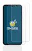 A smartphone screen protector is shown on top of a smartphone. Produktbild-Vorschau