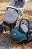 Ecru Plüsch & Green Velvet Fußsack für Autositz und Produktbild-Vorschau 6