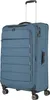 A blue trolley suitcase with a retractable handle and wheels. Anteprima dell’immagine prodotto