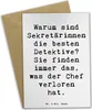 Mr. & Mrs. Panda Grußkarte Spruch Sekretärin Detektiv - Produktbild-Vorschau 1