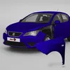 BLU Blatník náhrada pro Seat Ibiza IV 4 6J LW5U Levý Modrý Náhled obrázku produktu 3
