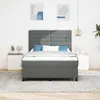 vidaXL Boxspringbett mit Matratze Dunkelgrau 160 x 200 cm Produktbild-Vorschau 3