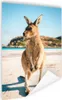 MuchoWow® Poster Känguru - Strand - Braun 120x180 cm - Produktbild-Vorschau 1