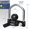MASKO® Serrure de remorque, cadenas numérique à code de 4 Voir les images du produit 7