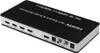 A black HDMI switch and audio extractor with silver trim is shown from a diagonal angle against a white background. Náhled obrázku produktu