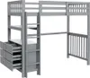 Łóżko na poddaszu Sweiko 90x200 cm, pionowa drabinka Podgląd zdjęcia produktu 5