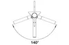Diagram showing the pivot range of a faucet. Produktbild-Vorschau