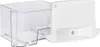 A clear, studio shot of a transparent plastic dehumidifier water tank with a white plastic front panel attached. Náhľad obrázku produktu