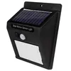 A black solar motion sensor light with a solar panel on top and LED lights on the bottom, shown against a white background. Produktbild-Vorschau