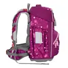 Side view of a purple backpack with a star pattern. Voir les images du produit