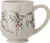Bloomingville Becher HOLLIE Weihnachtsblumen Motiv Tasse Produktbild-Vorschau 1