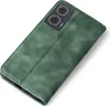 A green flip case for a smartphone is shown on a white background. Produktbild-Vorschau
