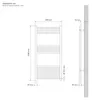Asciugamani radiante LuxeBath Sahara, 600x1200 mm, beige, Anteprima dell’immagine prodotto 9