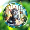 GKA Sonnenfänger süße Katze mit Schmetterling 15 cm Produktbild-Vorschau 1