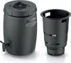 A black plastic composting bin with a tap and a separate inner basket are shown against a white background. Podgląd zdjęcia produktu