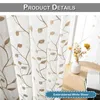 Easy Home Vyšívané voálové záclony – 140 x 145 cm Průhledné Náhled obrázku produktu 6