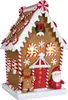 XL LED Lebkuchenhaus 40cm Deko Weihnachtshaus braun Produktbild-Vorschau 3