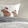 Bettwäsche Bierbaum Biber 4168-10 Capybara Natur Grau Rot Produktbild-Vorschau 5