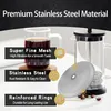 A collage-style product image showcasing a French press coffee maker and its features. Produktbild-Vorschau