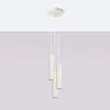 Moderne beige runde Pendelleuchte Ø20cm drei Wellrohre für Produktbild-Vorschau 21