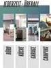 Collage of four different environments: an office, a kitchen, a garage, and a campsite, with text overlays indicating 'JEDERZEIT - ÜBERALL' (Anytime - Everywhere) and labels for each environment: 'BÜRO' (Office), 'KÜCHE' (Kitchen), 'GARAGE' (Garage), 'CAMP Produktbild-Vorschau