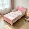 Kinderbett Weiß-Rosa mit Schwan-Motiv, beidseitigem Produktbild-Vorschau 5