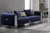 Luxus Set 3 tlg Wohnzimmer Textil Stil Modern Sofagarnitur Produktbild-Vorschau 2