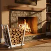 Relaxdays Kaminholzregal, Metall, HBT: 55,5 x 62 x 35 cm, Produktbild-Vorschau 2