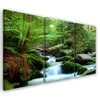 Triptychon auf leinwand grüne landschaften 90x60 cm Feeby Produktbild-Vorschau 1