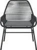 vidaXL Gartenstühle 2 Stk. mit Kissen Schwarz Poly Rattan Produktbild-Vorschau 5
